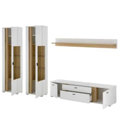 TV Wohnwand mit Licht Möbelset - Racelyn (vierteilig)