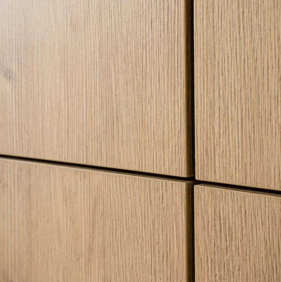 TV Wohnwand Set in Eiche Stone - Jaskin (dreiteilig)