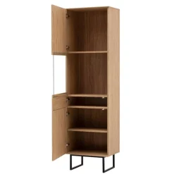 TV Wohnwand Set in Eiche Stone - Jaskin (dreiteilig)