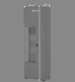 TV Wohnwandmöbel in Weiß Set - Tirol (vierteilig)