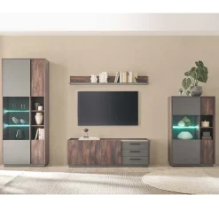 TV Wohwand Kombination modern - Mundo (vierteilig)