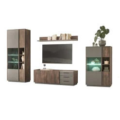 TV Wohwand Kombination modern - Mundo (vierteilig)