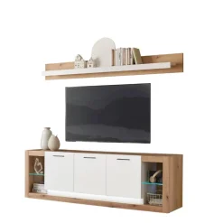 TV-Lowboard & Wandboard Set - Adejano (zweiteilig)