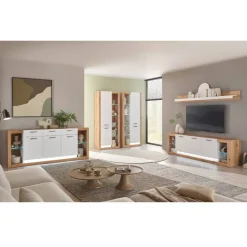 TV-Lowboard & Wandboard Set - Adejano (zweiteilig)