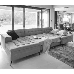 U-Design Wohnlandschaft mit Schlaffunktion - Klevani