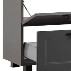 Unterbeckenschrank in Dunkelgrau mit Wildeiche - Novelya