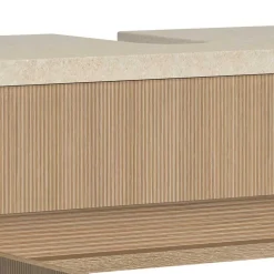 Unterbeckenschrank in Eiche Hell Holzoptik - Vibulam