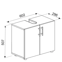 Unterbeckenschrank mit Doppeltür - Cranies