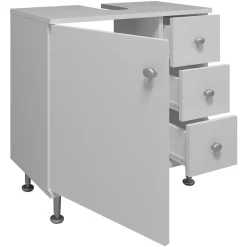 Unterbeckenschrank mit Tür und drei Schubladen - Huanga