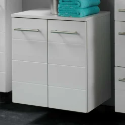 Unterbeckenschrank Veverino in Weiß Hochglanz