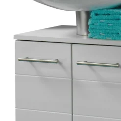 Unterbeckenschrank Veverino in Weiß Hochglanz