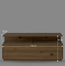 Unterschrank Fernseher aus Wildeiche Massivholz - Obinson