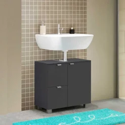 Unterschrank für Waschbecken mit 2 Schubladen & Tür - Jaenda