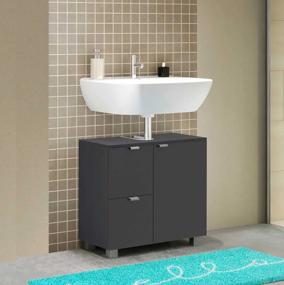 Unterschrank für Waschbecken mit 2 Schubladen & Tür - Jaenda