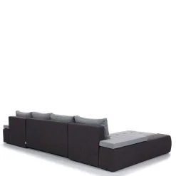 U-Schlafcouch in Beige und Dunkelbraun - Driften