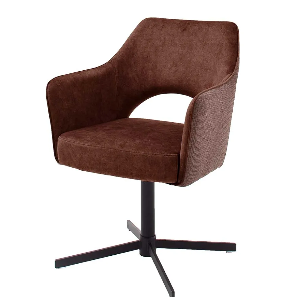 Velours Armlehnstühle in Rostfarben - Fiorello (2er Set)