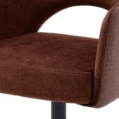 Velours Armlehnstühle in Rostfarben - Fiorello (2er Set)