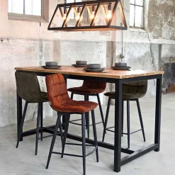 Velours Barstühle in Dunkelgrün - Cremo (2er Set)