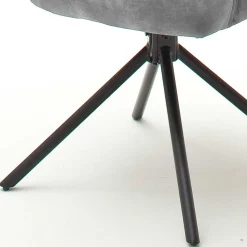 Velours Küchenstuhl mit Armlehnen - Jeremy (2er Set)