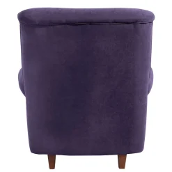 Velours Ohrenbackensessel in Violett - Salut