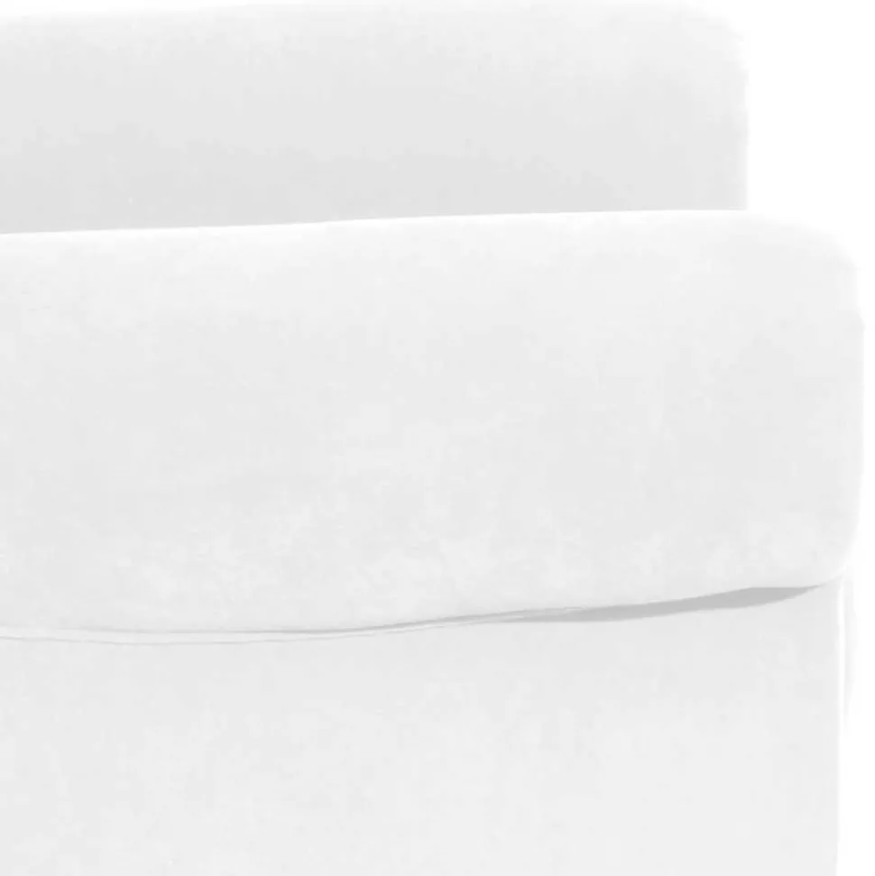 Velours Ohrensessel in Cremeweiß - Clamps