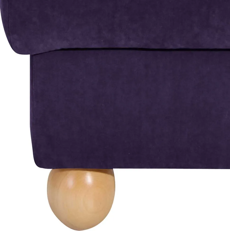 Velours Ohrensessel in Violett - Sotonio