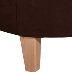 Velours Polstersessel halbrund in Braun - Cazar