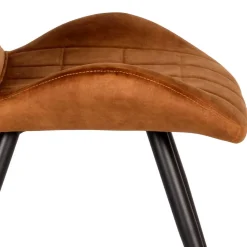 Velours Polsterstuhl in Ocker - Rafu (2er Set)