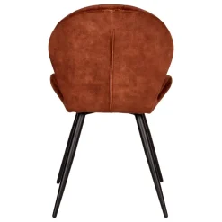 Velours Polsterstuhl in Rostfarben Braun - Hangar (2er Set)