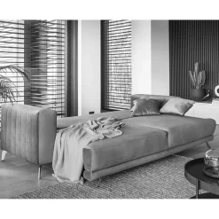 Velours Schlafcouch mit 145x215 cm Liegefläche - Lotta