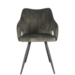 Velours Tischsessel in Dunkelgrün - Clarendon