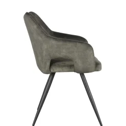 Velours Tischsessel in Dunkelgrün - Clarendon