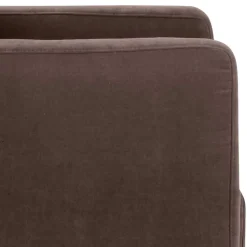 Velours Wohnzimmersessel in Braun - Dario