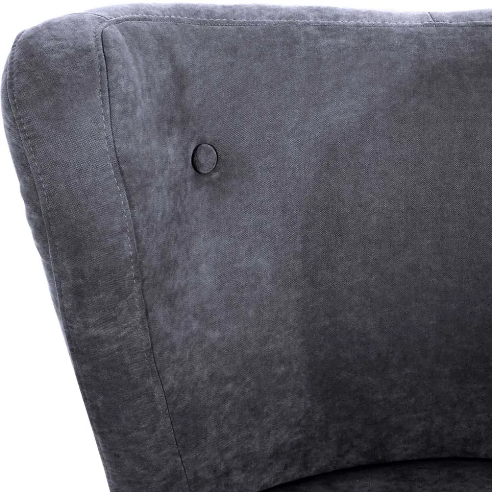 Velourssessel in Anthrazit - Prograva