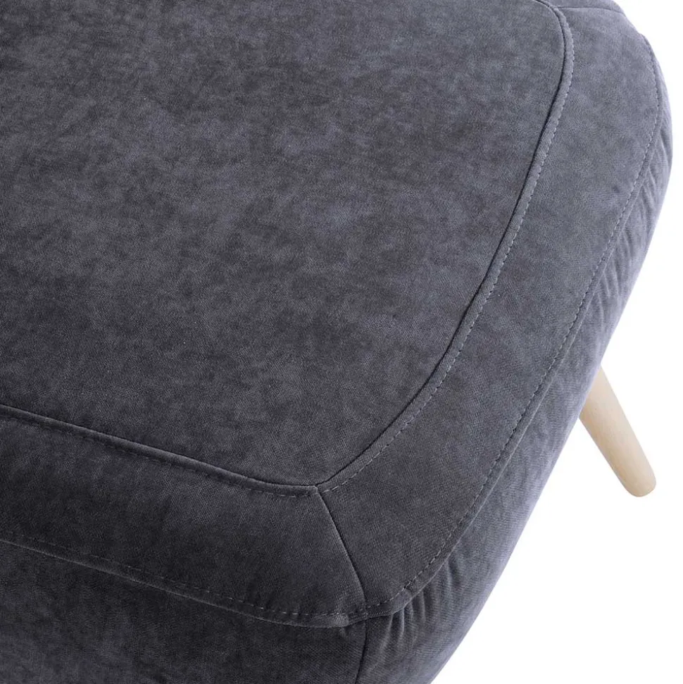 Velourssessel in Anthrazit - Prograva