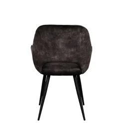 Velours-Stühle in Anthrazit - Hauke (2er Set)