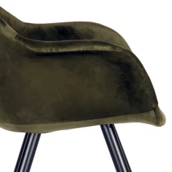 Velvet Armlehnenstuhl in Oliv Grün - Inny (2er Set)