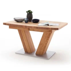 Verlängerbarer Bootsdesign Tisch aus Wildeiche - Peng