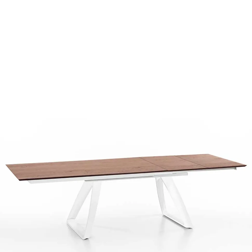 Verlängerbarer Design Esstisch zweifarbig - Sanatate