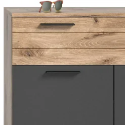 Vertiko Schuhkommode in Wildeiche NB & Grau - Depart
