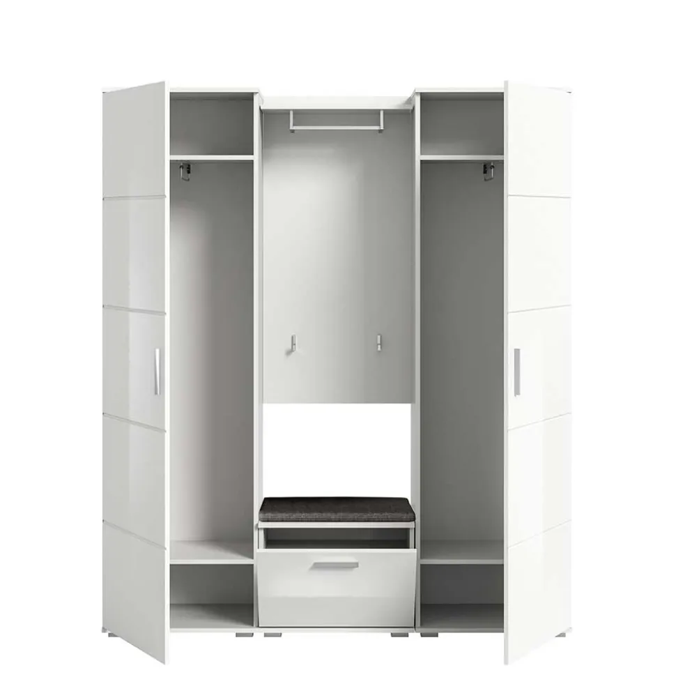 Vierteilige Garderobenkombination in Weiß - Rugova