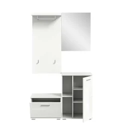 Vierteiliges Garderobenmöbel Set in modernem Design - Rugova