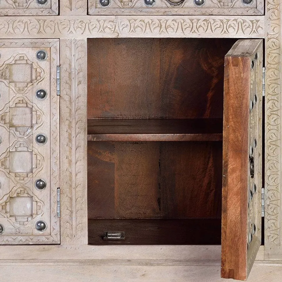 Vintage Design Anrichte in White Wash - Uladan