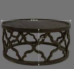 Vintage Design Couchtisch aus Tanne Massivholz - Lenala