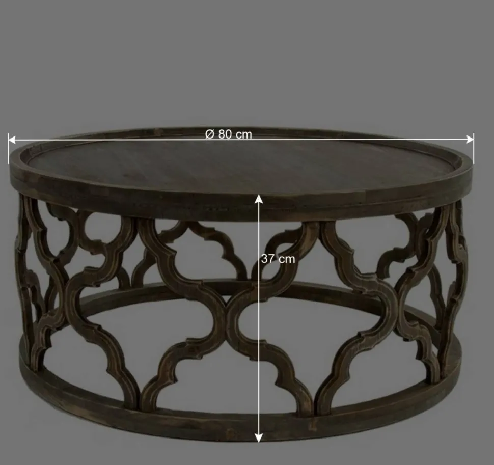 Vintage Design Couchtisch aus Tanne Massivholz - Lenala