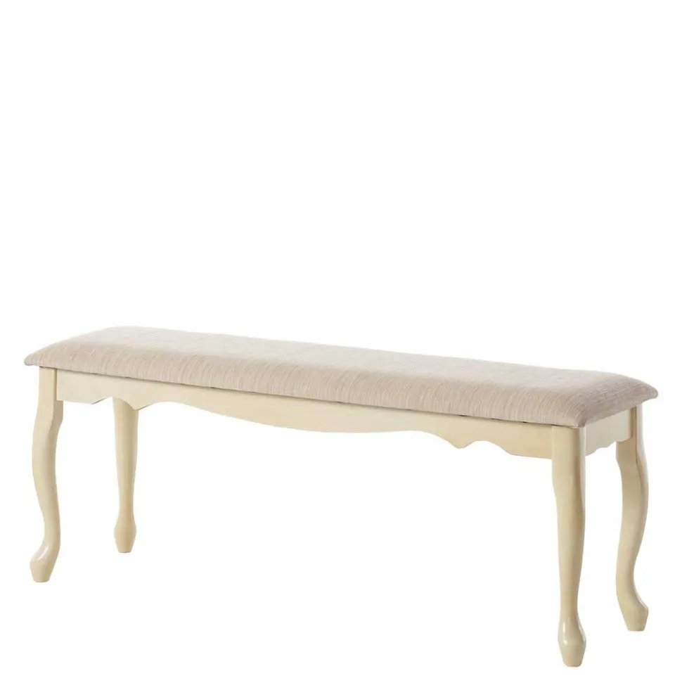 Vintage Design Esstischbank in Creme - Lesnoa