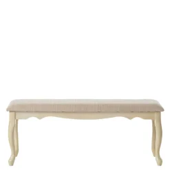 Vintage Design Esstischbank in Creme - Lesnoa