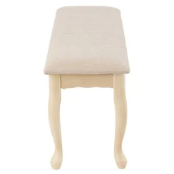 Vintage Design Esstischbank in Creme - Lesnoa
