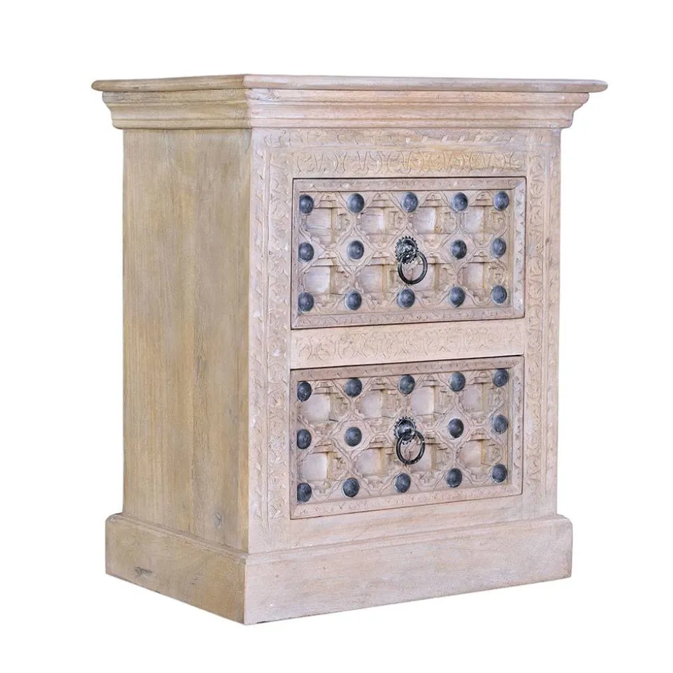 Vintage Design Kommode in Holz White Wash - Uladan