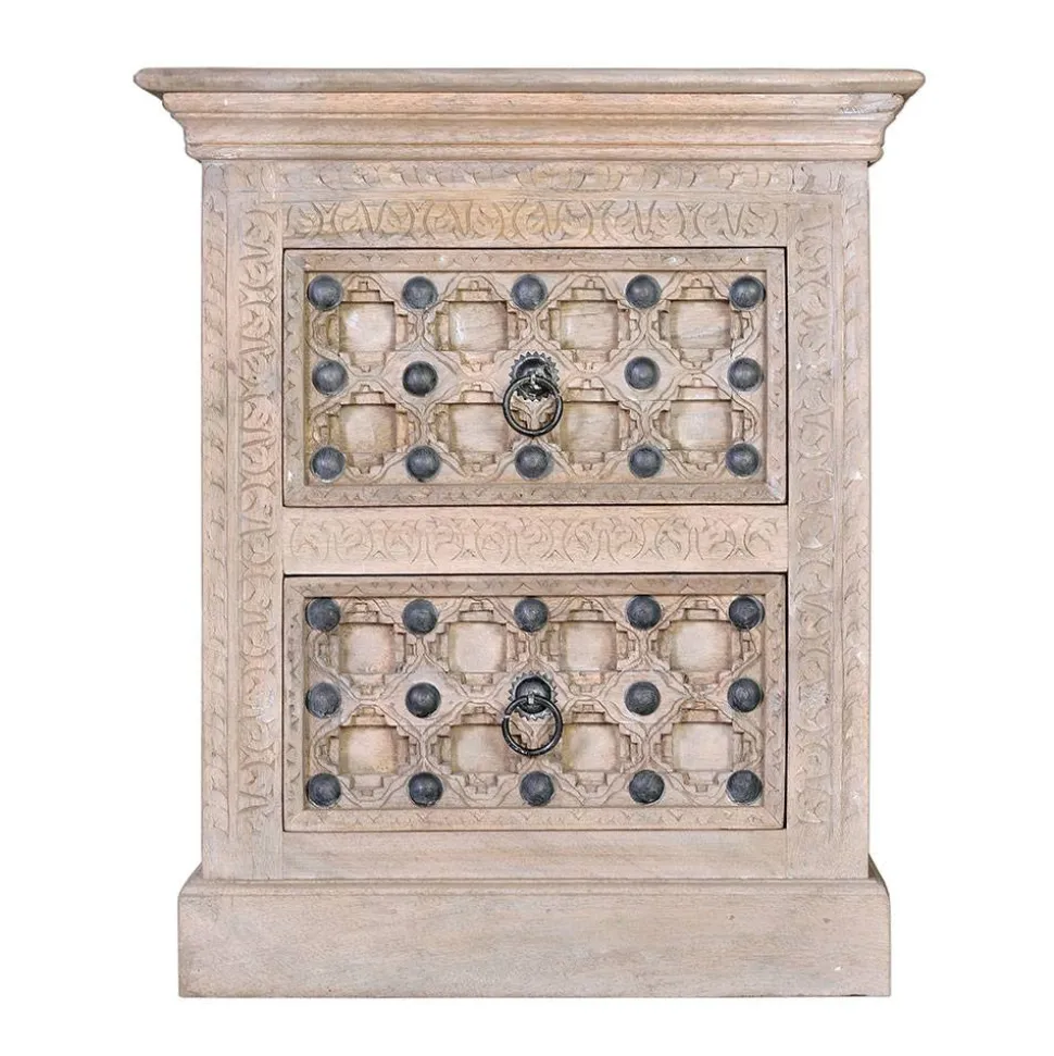 Vintage Design Kommode in Holz White Wash - Uladan